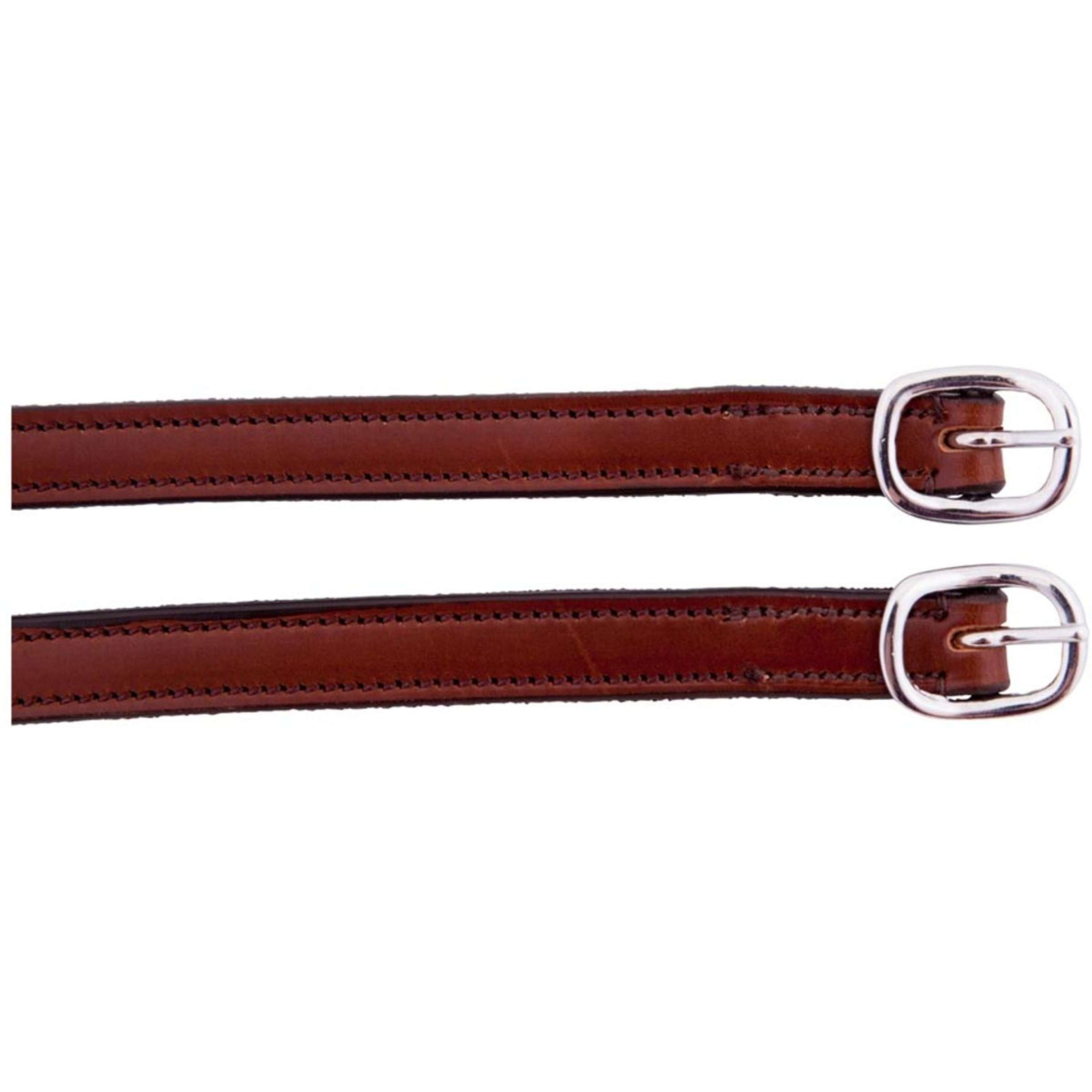 BR Correas para espuelas Forro de Cuero Hebilla de Acero Inoxidable Tobacco