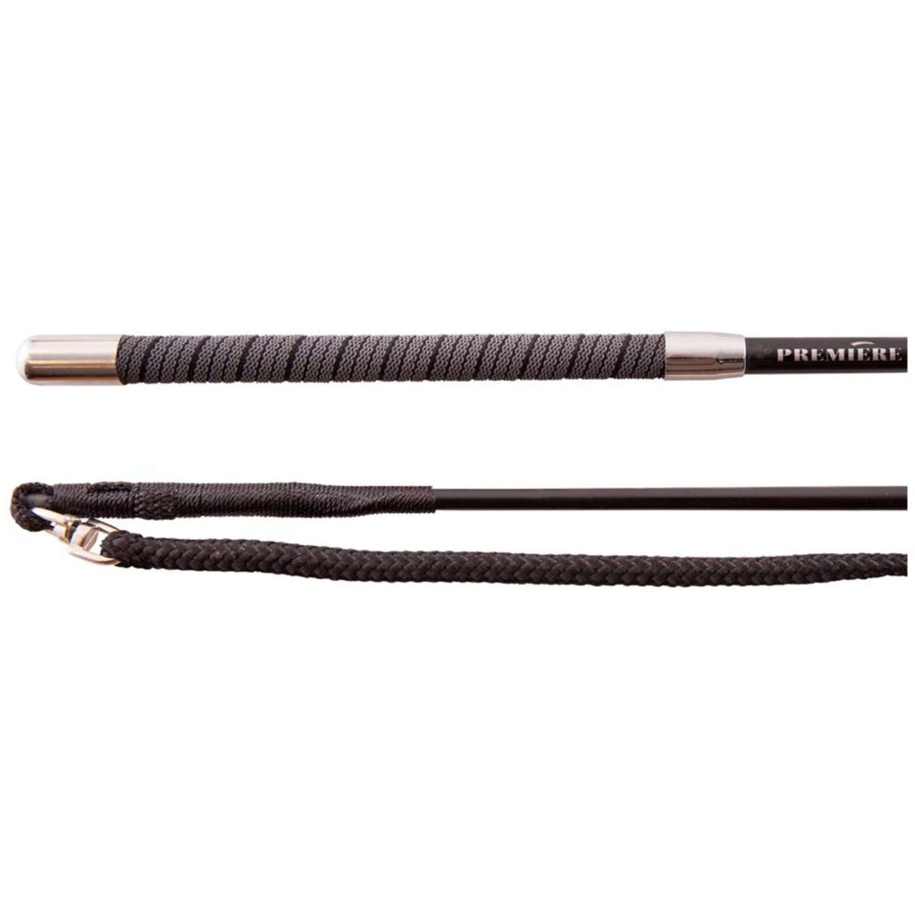 Premiere Látigo de Doma Deimos Carbon Grip Nylon Negro