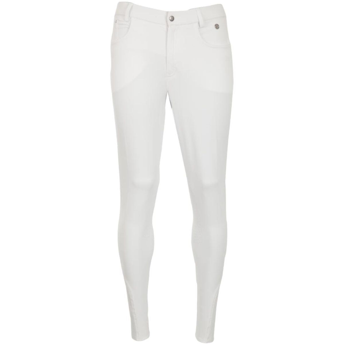 BR Pantalón de Equitación Leeds Hombres Rodilleras de Silicona Blanco nieve