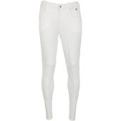 BR Pantalón de Equitación Leeds Hombres Rodilleras de Silicona Blanco nieve