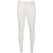 BR Pantalón de Equitación Leeds Hombres Rodilleras de Silicona Blanco nieve