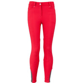 Premiere Pantalón de Equitación Iris II Rodilleras Rojo