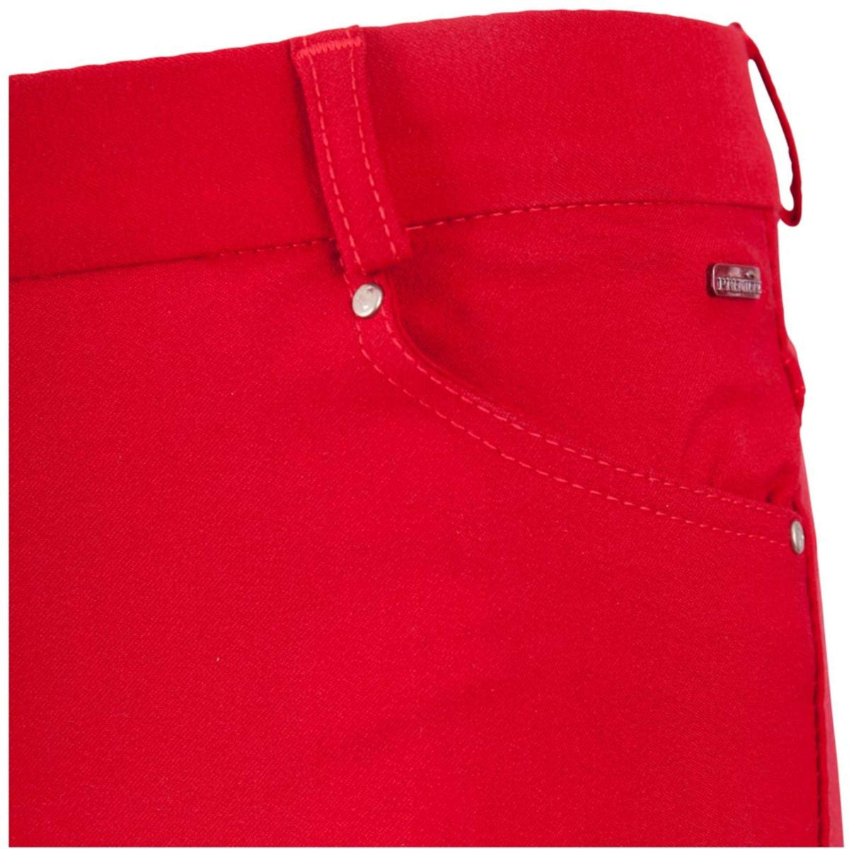Premiere Pantalón de Equitación Iris II Rodilleras Rojo