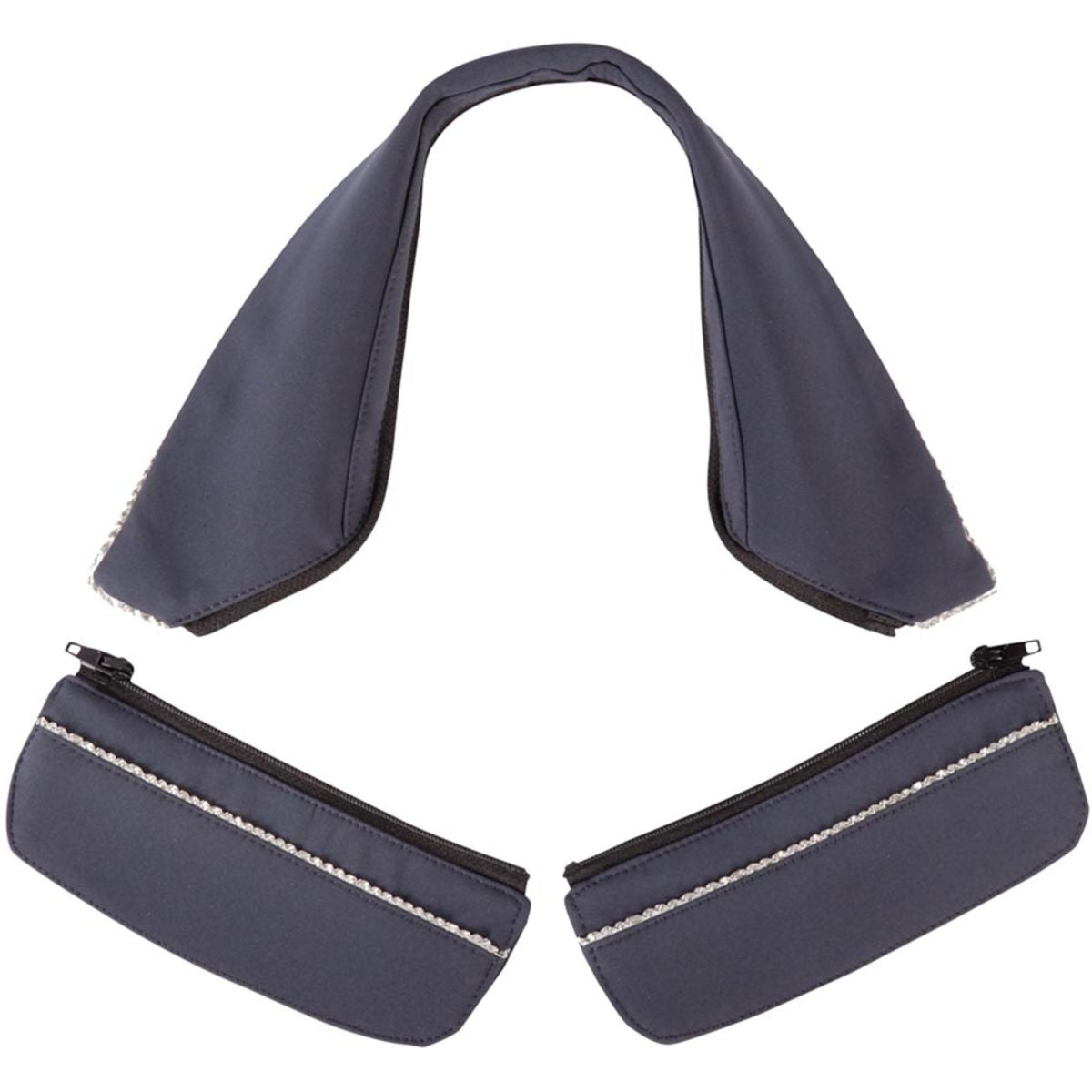 BR Cuello y Solapa de Bolsillo Ankara Cinta Plateada de Competición Azul