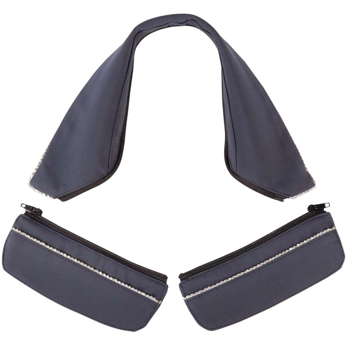 BR Cuello y Solapa de Bolsillo Ankara Cinta Plateada de Competición Azul