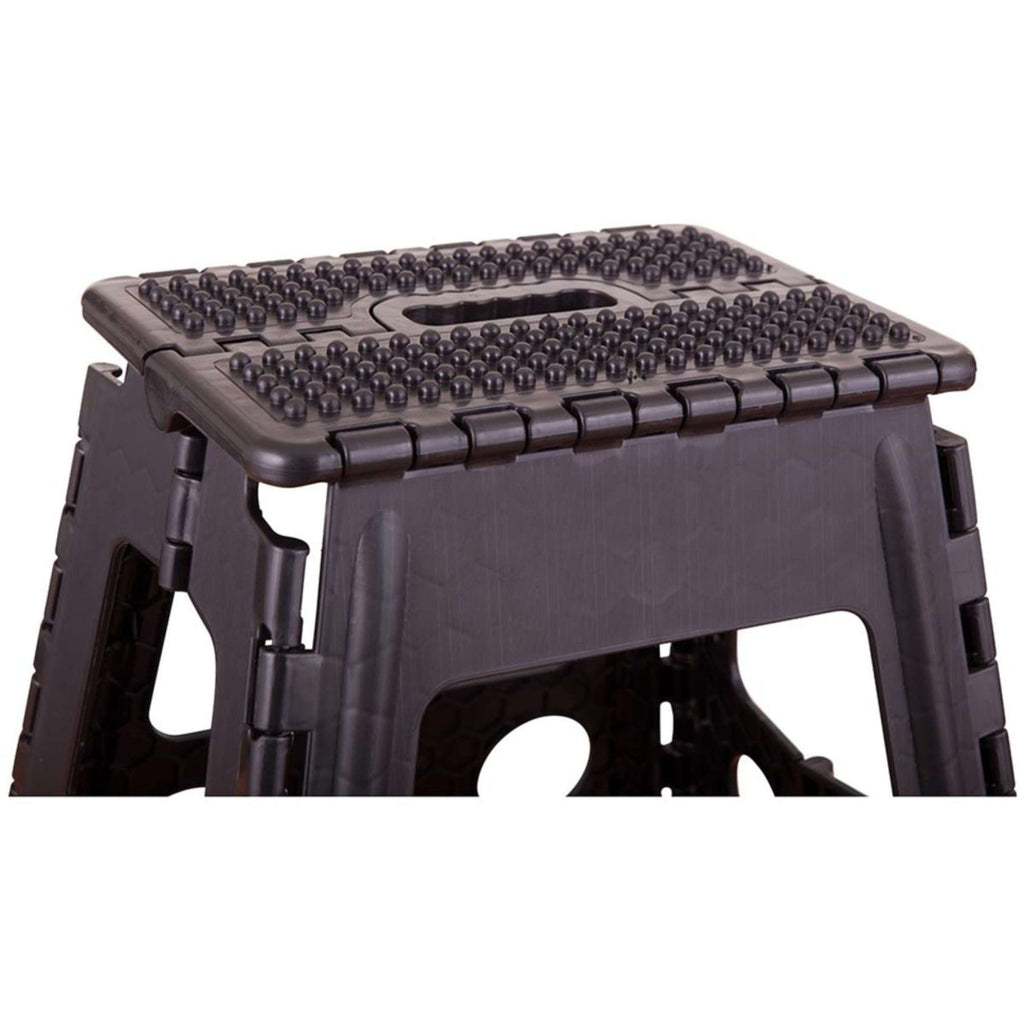 BR Escalón/Taburete Spanish: Plástico Plegable Negro