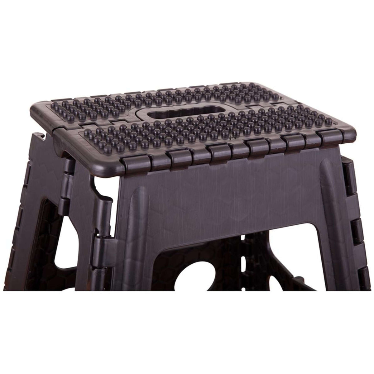 BR Escalón/Taburete Spanish: Plástico Plegable Negro