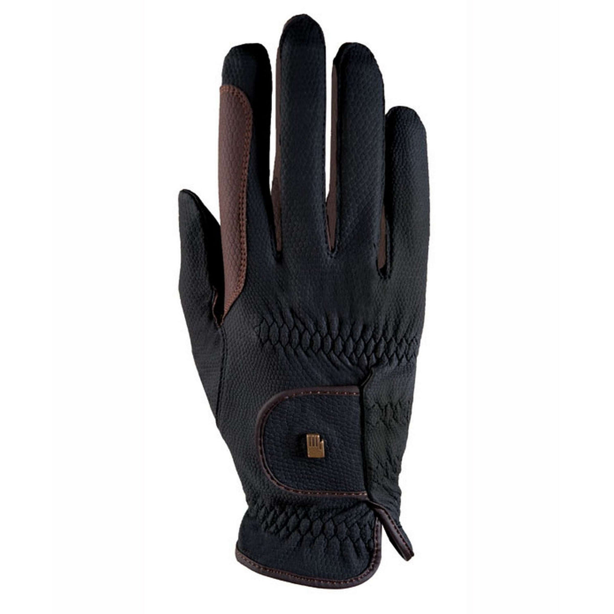 Roeckl Guantes de Equitación Malta Roeck-Grip Bicolor Negro/Moca
