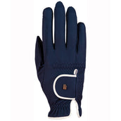 Roeckl Guantes de Equitación Lona Roeck-Grip Lining Azul marino/Blanco