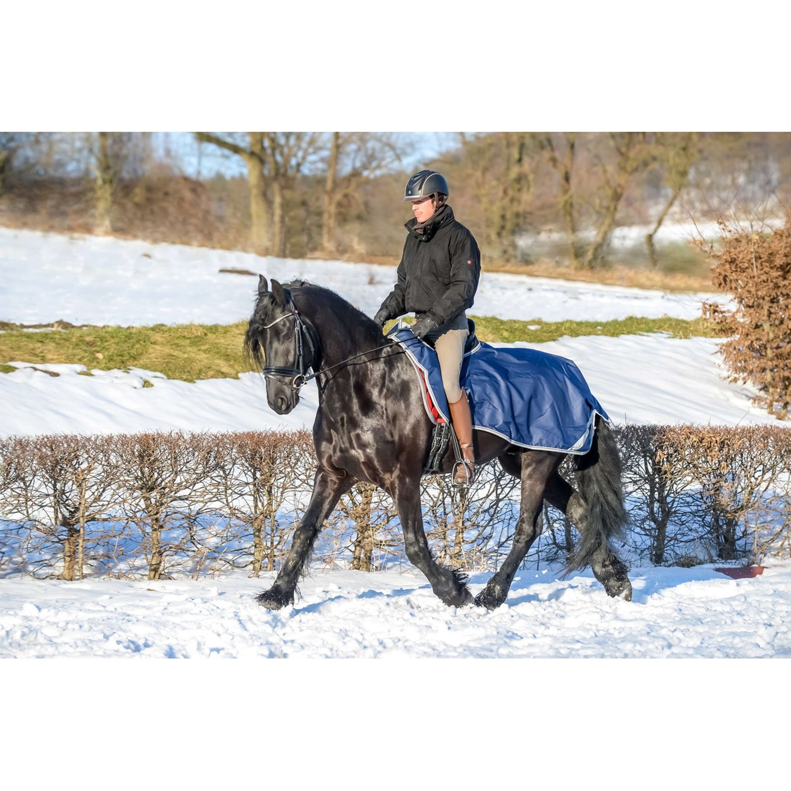 Bucas Riding Rug Navy/Plata