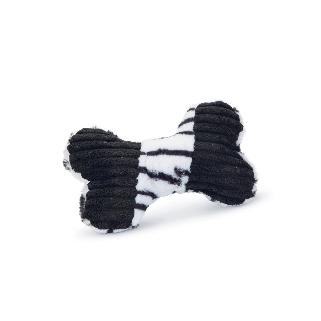 Beeztees Hueso Myca Peluche Negro/Blanco