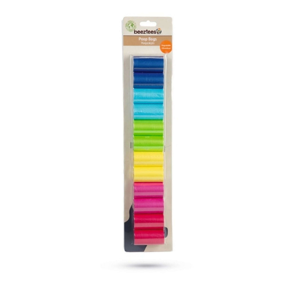 Beeztees Bolsas para excrementos Plástico Arcoíris 12 piezas en Blíster Biodegradable