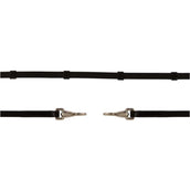 BR Riendas Islandic Aprender con Stops y Clip Negro/Plata