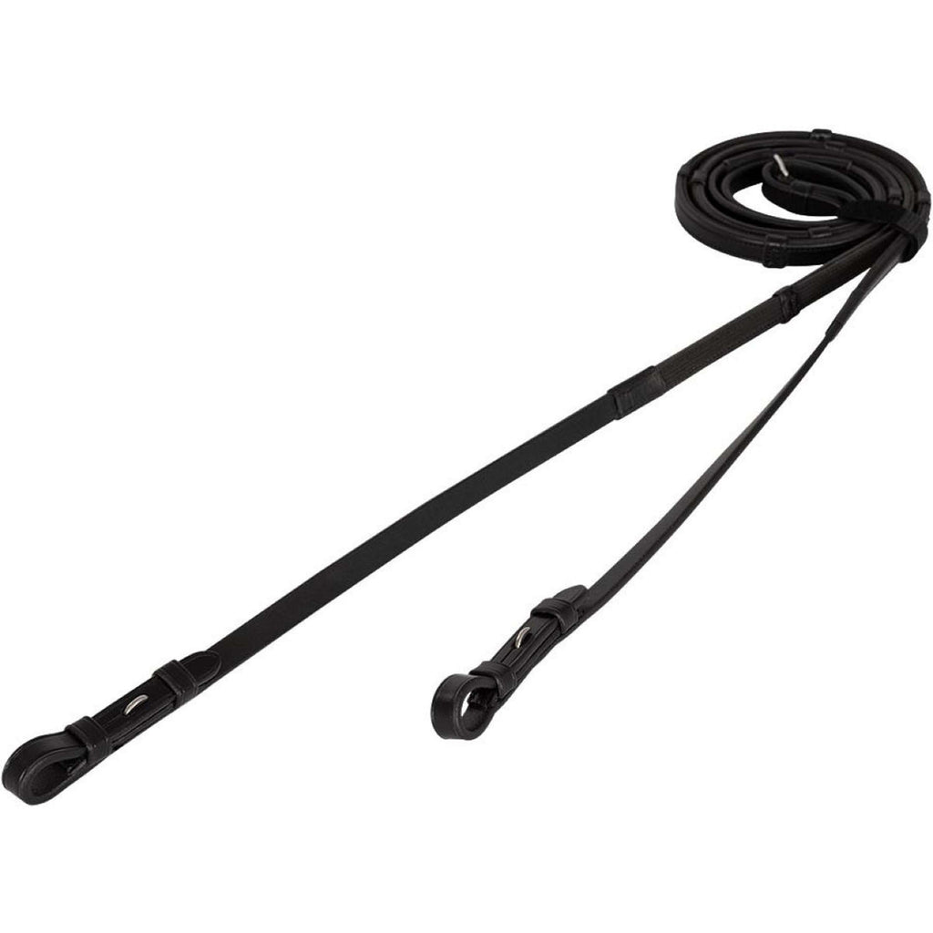 BR Riendas Caucho con topes Negro/Plata