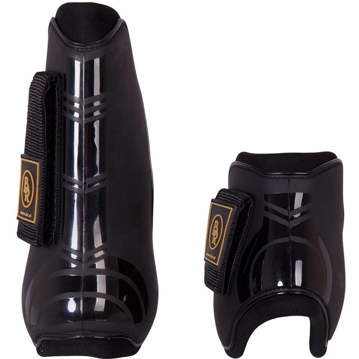 BR Juego de protectores para tendones y planchado Pro Tech Pu Neopreno Negro