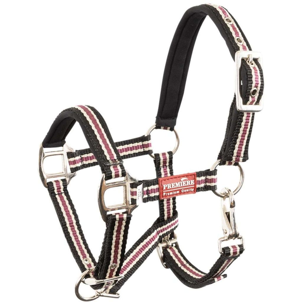 Premiere Cabestro para Potro Vivid Neopreno Negro Beige Rojo