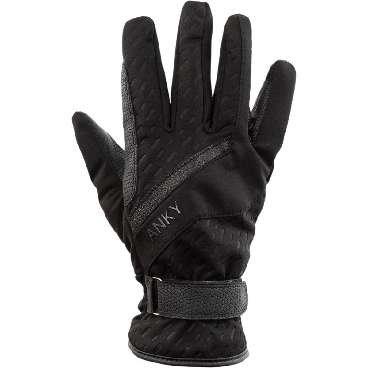 ANKY Guantes de invierno Technical Softshell Negro