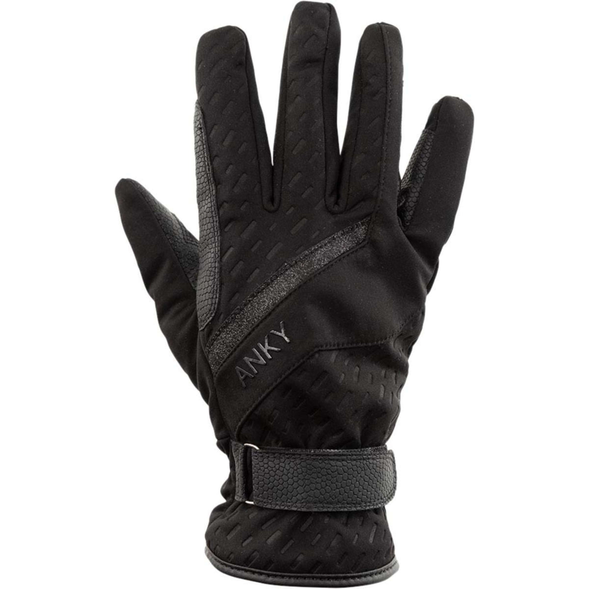 ANKY Guantes de invierno Technical Softshell Negro