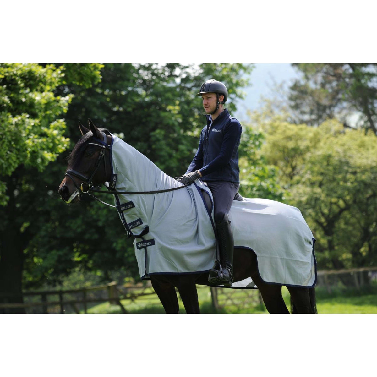 Bucas Buzz-Off Riding Azul