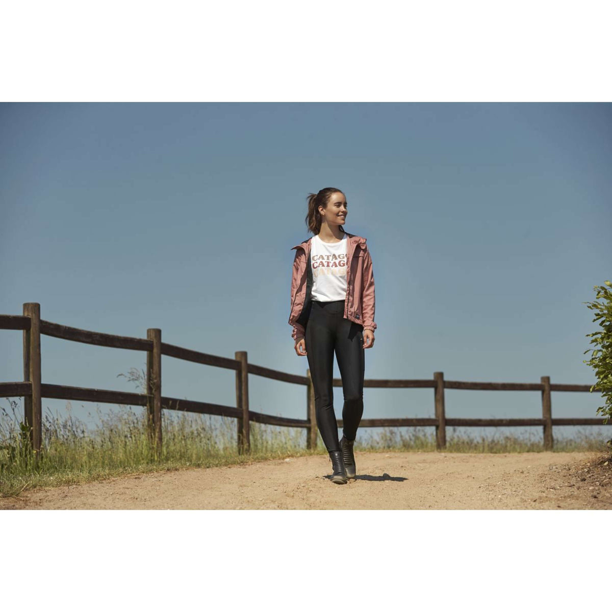 Catago Legging de Equitación Troy Full Grip Negro
