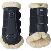 Catago Protectores de piernas con Pelo Sintético Negro
