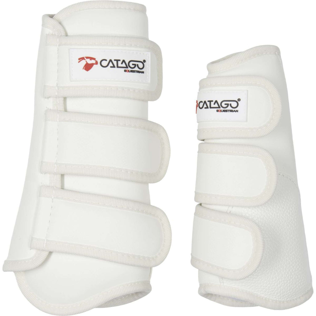 Catago Protectores de piernas Set de 4 Blanco