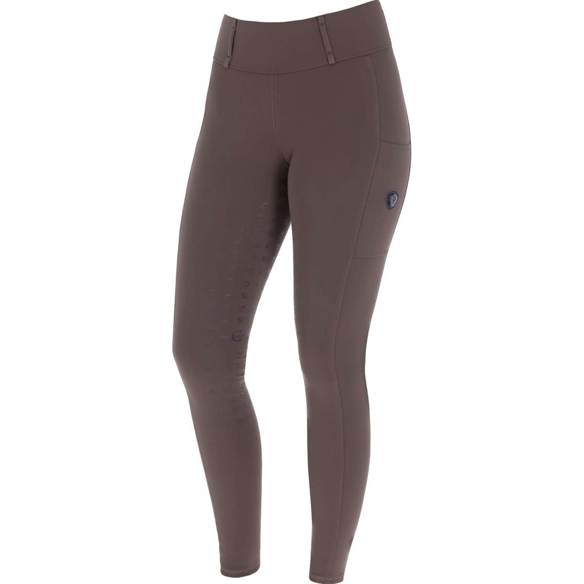 Covalliero Legging de Equitación AW24 Full Grip Cafe Marron