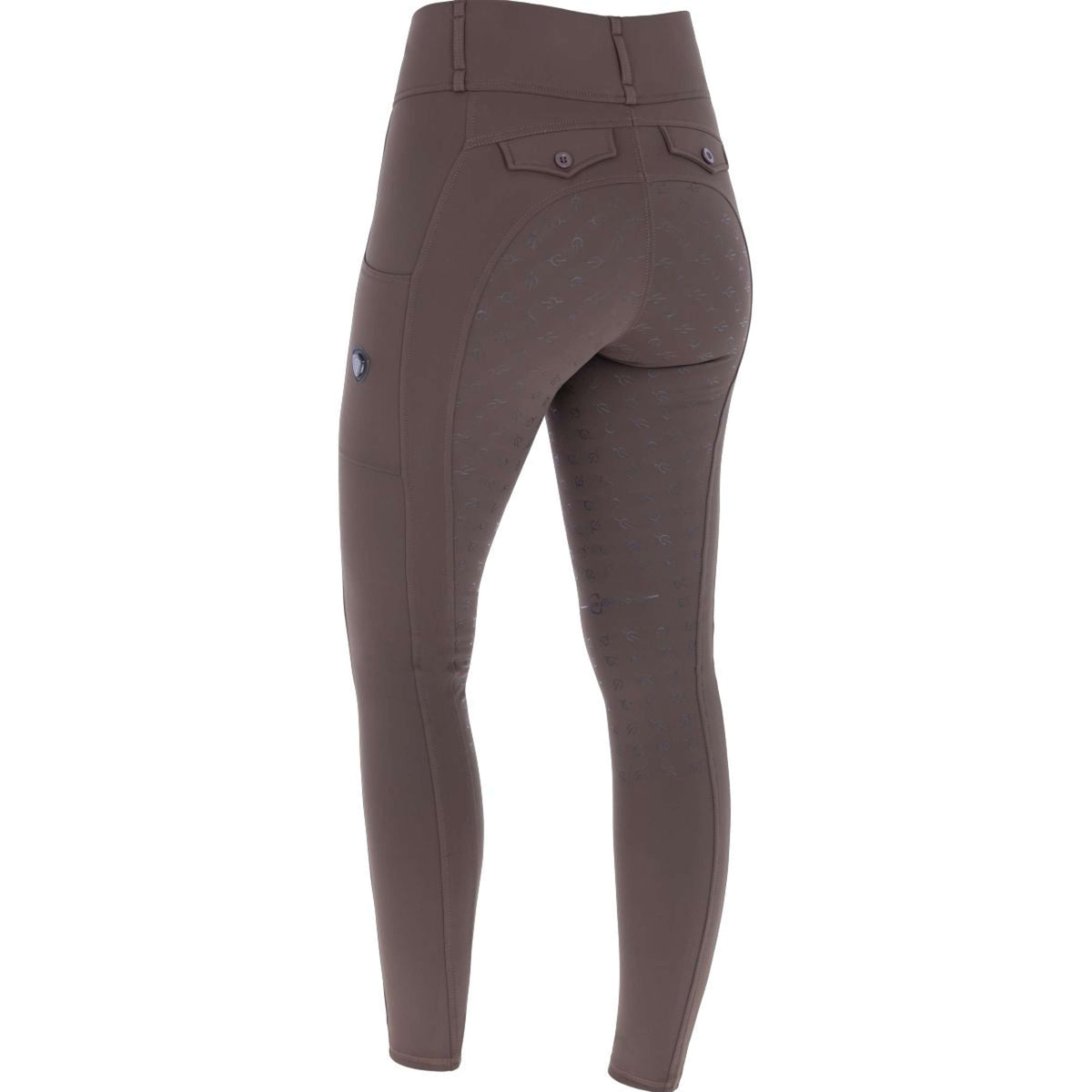 Covalliero Legging de Equitación AW24 Full Grip Cafe Marron