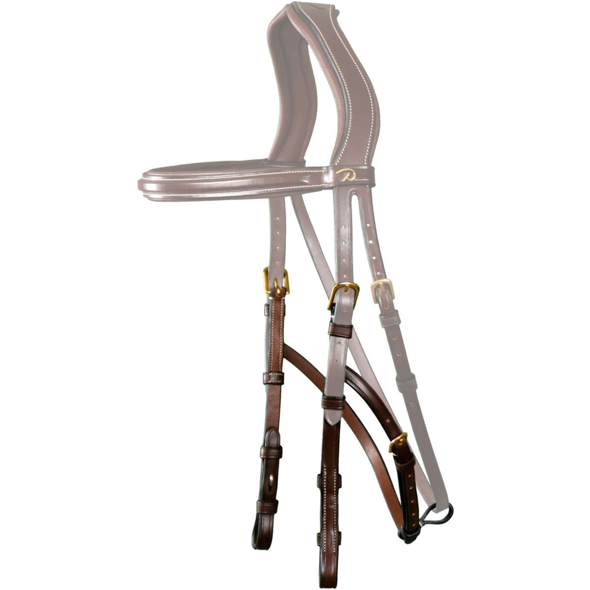 Dyon Piezas de Carrillera Hackamore Marron