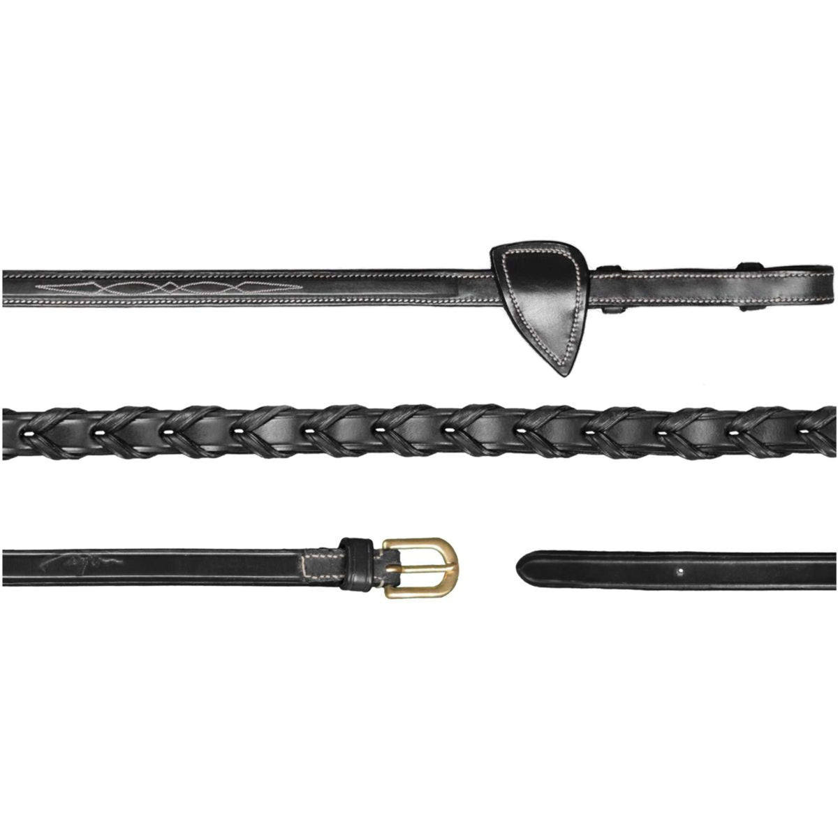 Dyon Riendas 1/2 Trenzado Negro
