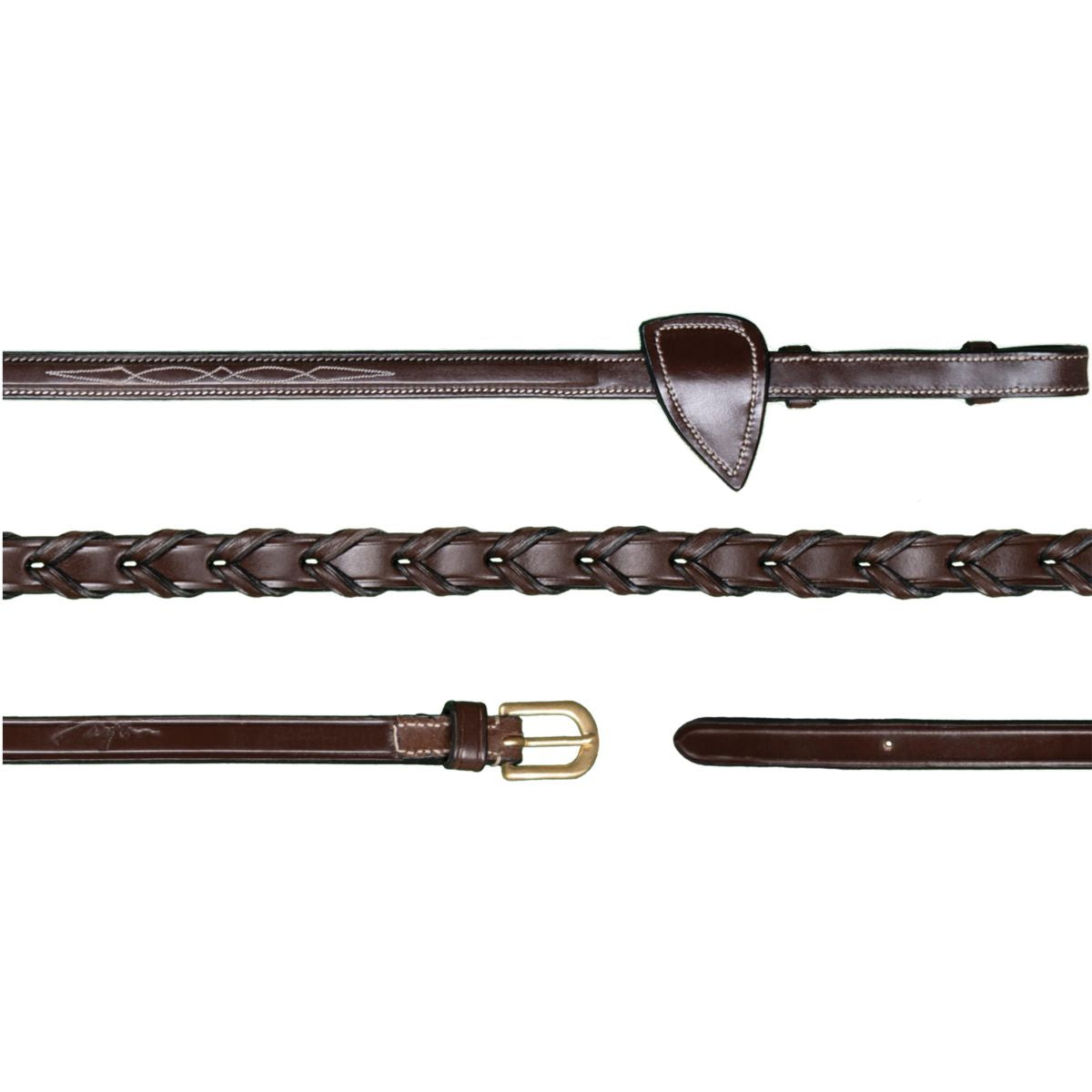 Dyon Riendas 1/2 Trenzado Marron