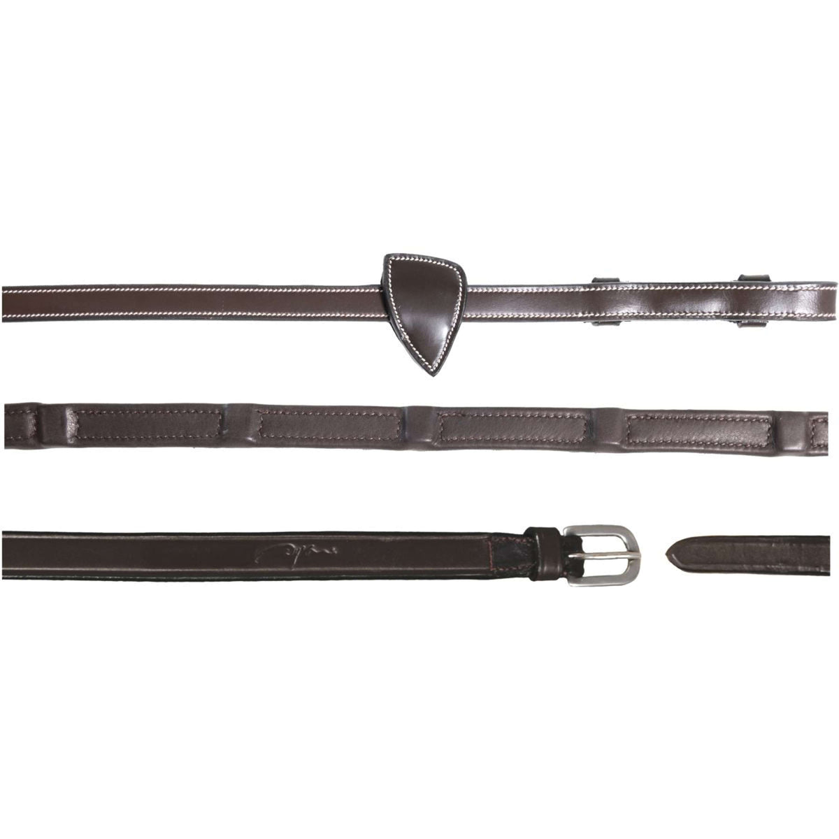 Dyon Riendas 1/2 8 Stops Cuero Suave Marron