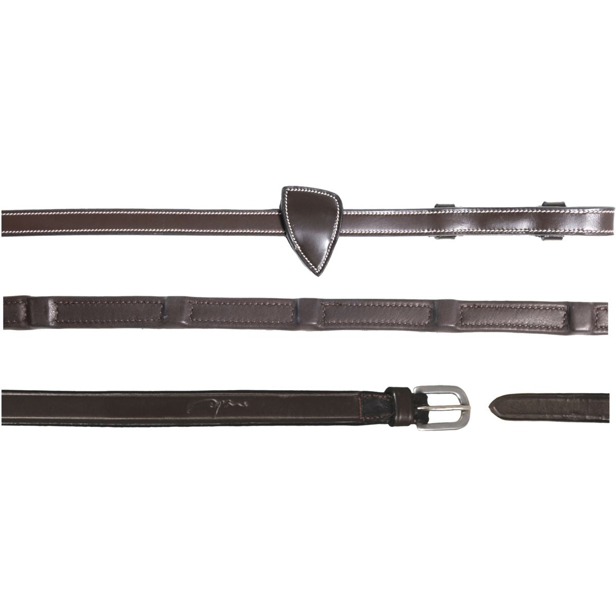 Dyon Riendas 1/2 8 Stops Cuero Suave Marron