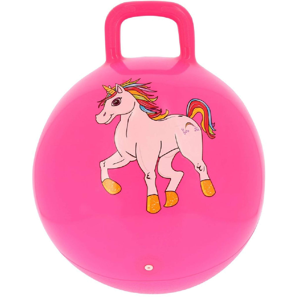 Equi-kids Pelota saltarina Unicorn Rosa neon
