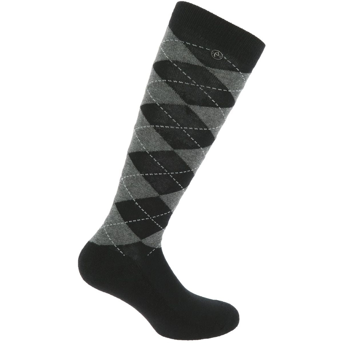 EQUITHÈME Calcetines Argyle Negro Gris
