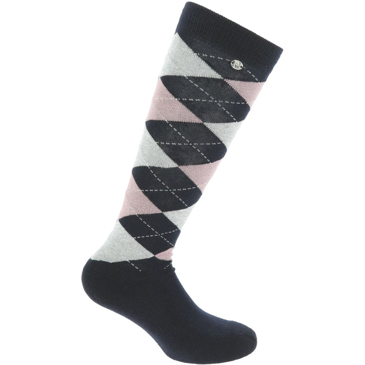 EQUITHÈME Calcetines Argyle Azul marino/Rosa viejo