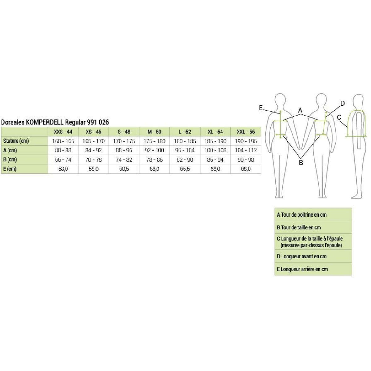 Komperdell Protector de Espalda Flexfit Regular Negro