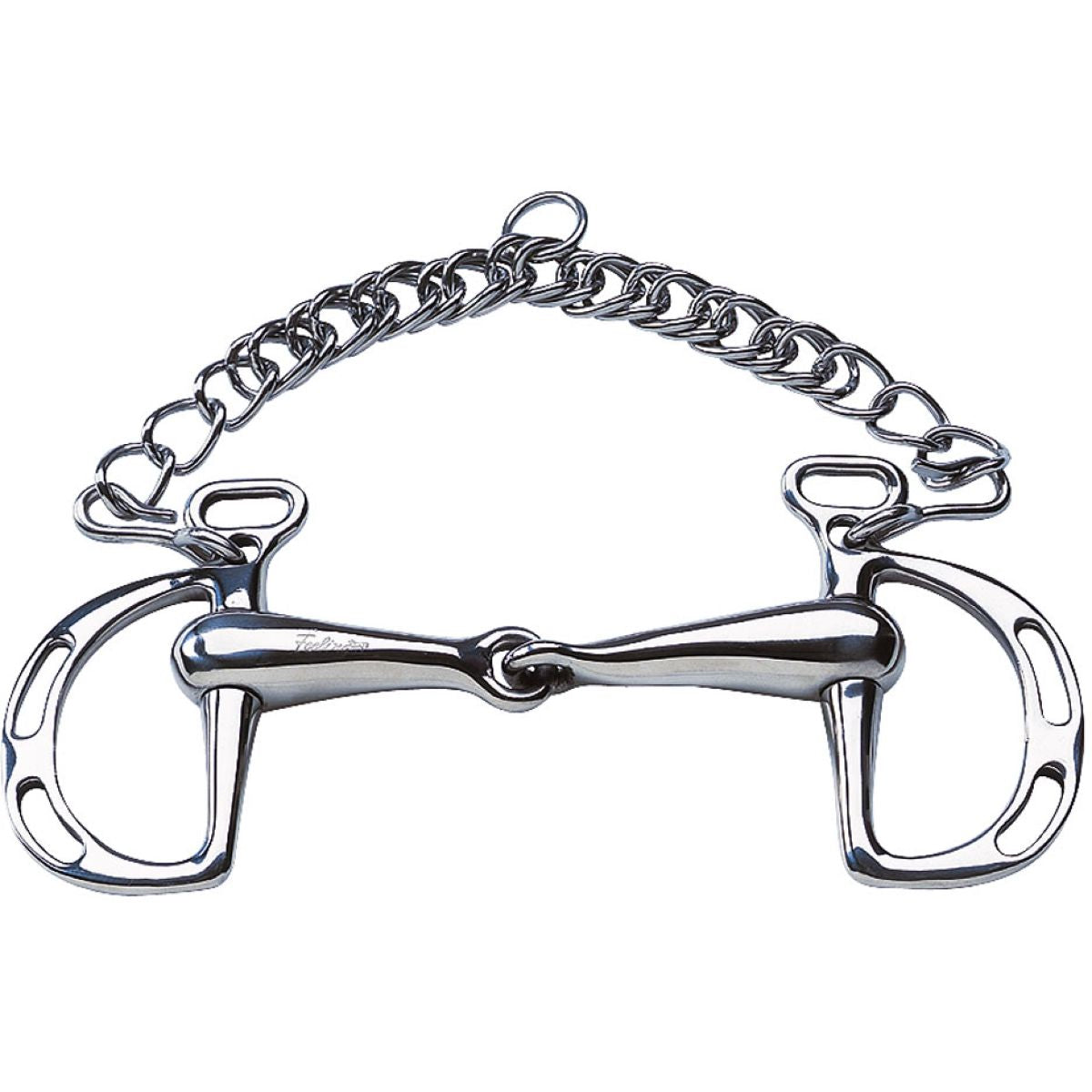 Feeling Bocado Español con Agujeros para Riendas Articulado