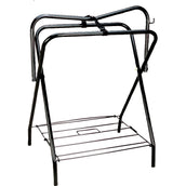 Hippotonic Soporte de Silla de Montar con 4 patas Negro