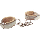 Norton Grilletes Cuero y Fieltro Cromado Gris