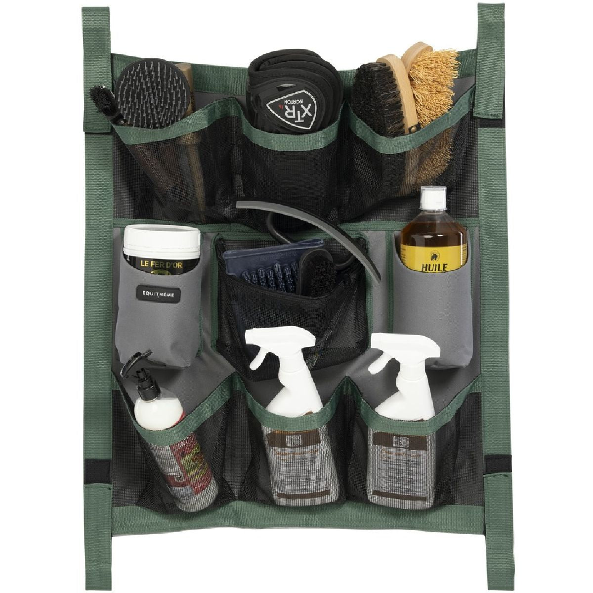 EQUITHÈME Stable Organiser Gris/verde