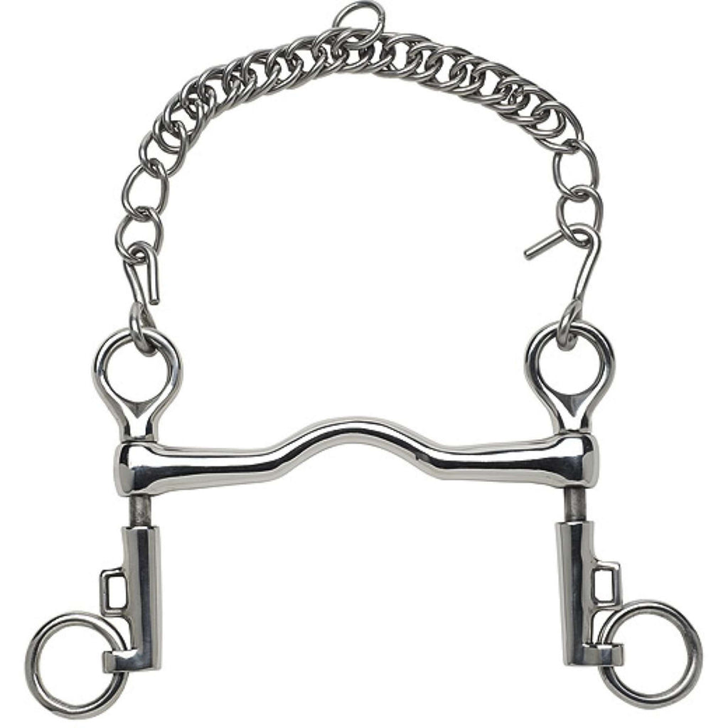 Feeling Bocado de Dressage Saumur Mejillas Cortas Acero Inoxidable Macizo 15mm