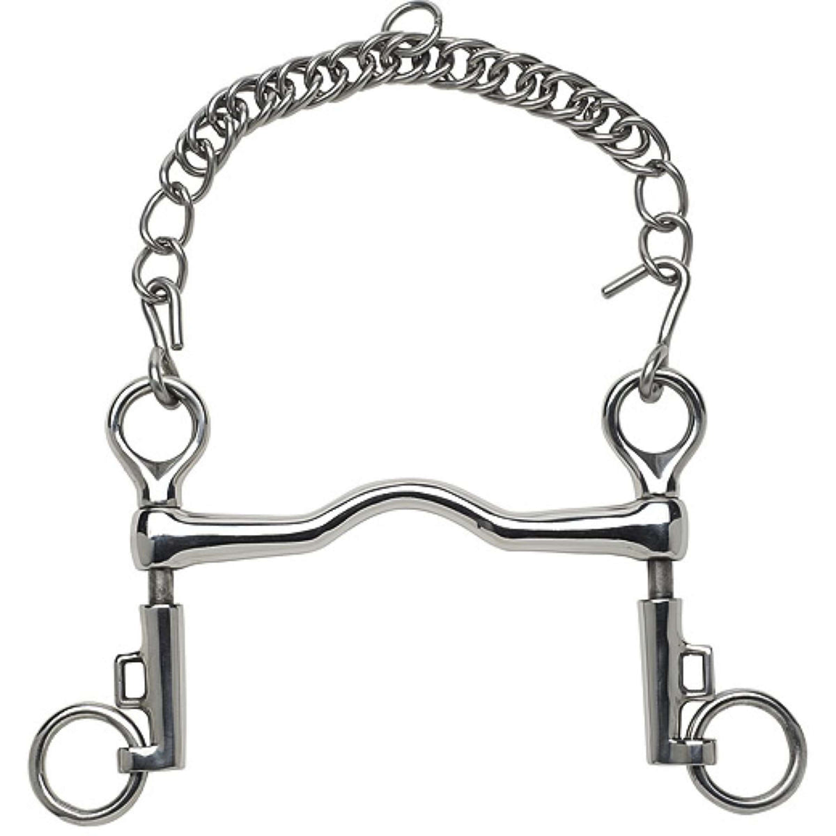 Feeling Bocado de Dressage Saumur Mejillas Cortas Acero Inoxidable Macizo 15mm