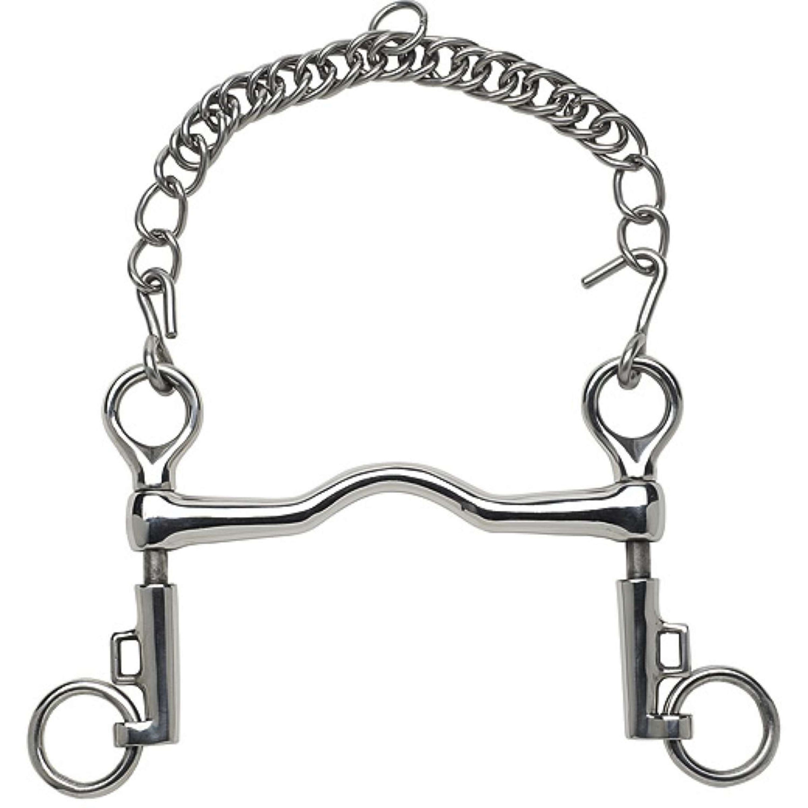 Feeling Bocado de Dressage Saumur Mejillas Cortas Acero Inoxidable Macizo 15mm