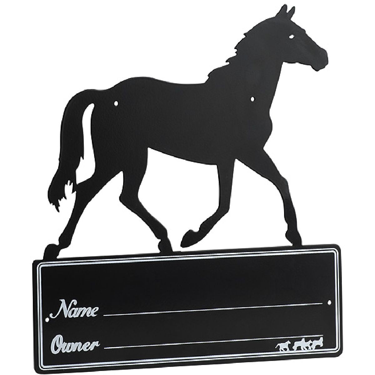 Hippotonic Placa de Nombre Caballo Negro