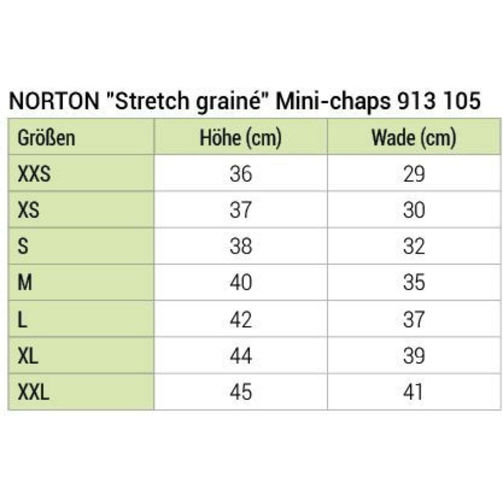 Norton Minichaps Stretch Grain Negro