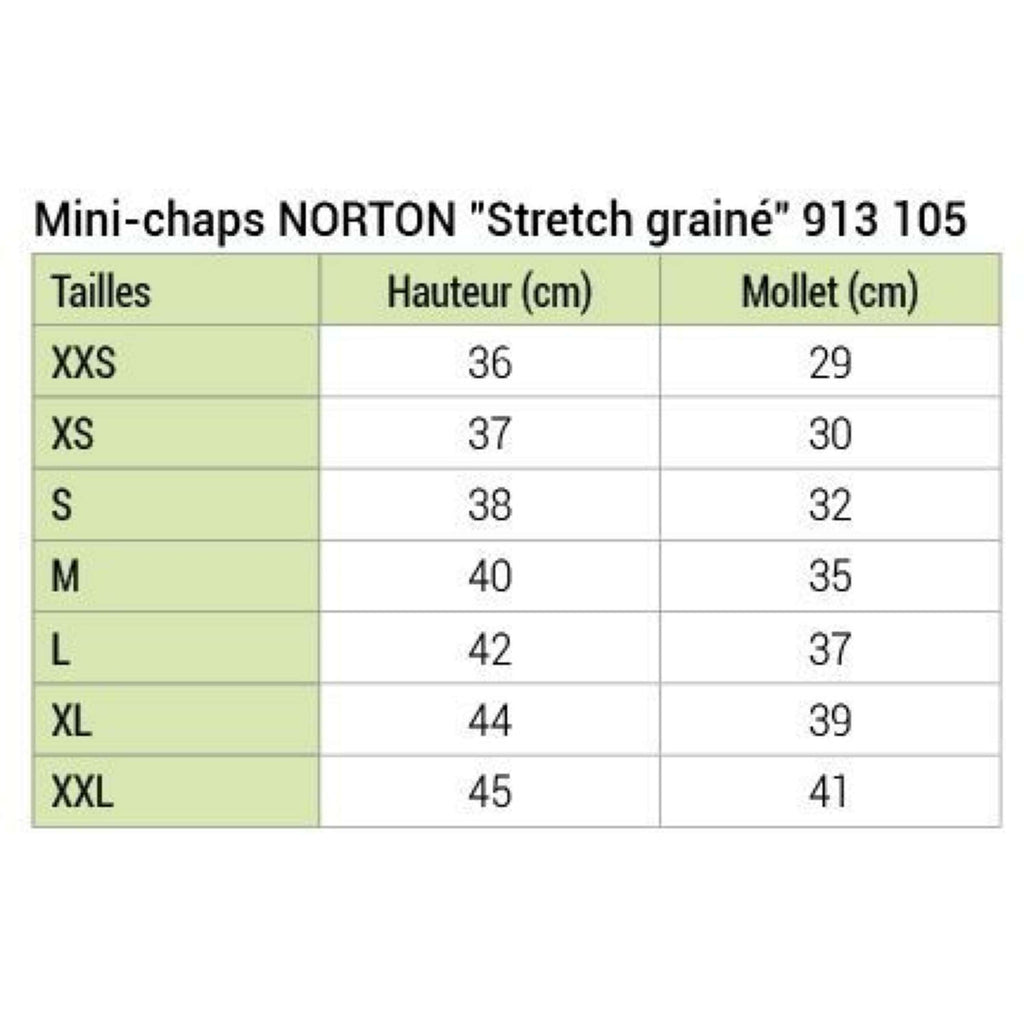Norton Minichaps Stretch Grain Negro