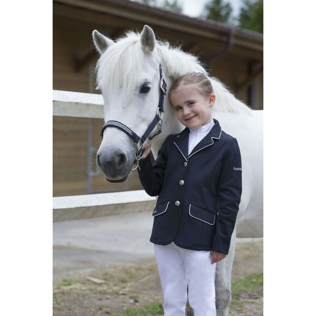 EQUITHÈME Chaqueta de Competición Soft Classic Azul marino/Blanco