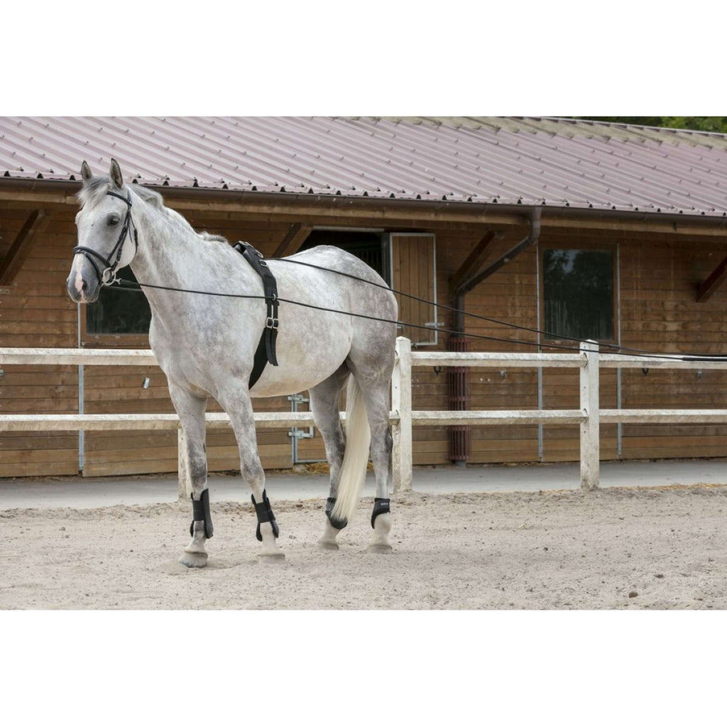 Riding World Riendas Cuero/Cuerda Negro