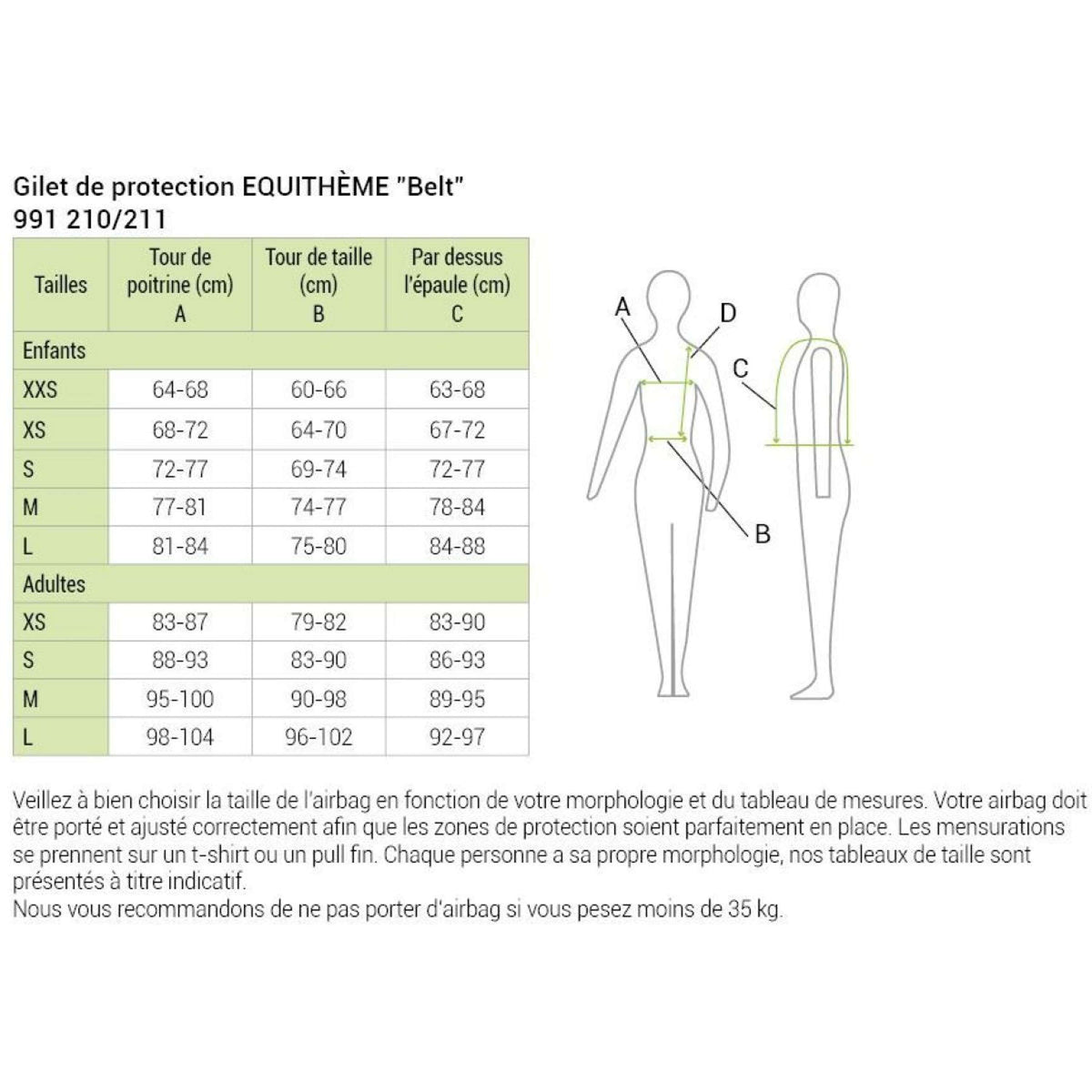 EQUITHÈME Protector corporal Belt Negro